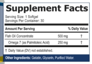 Ultra Omega Burn Supplement Facts